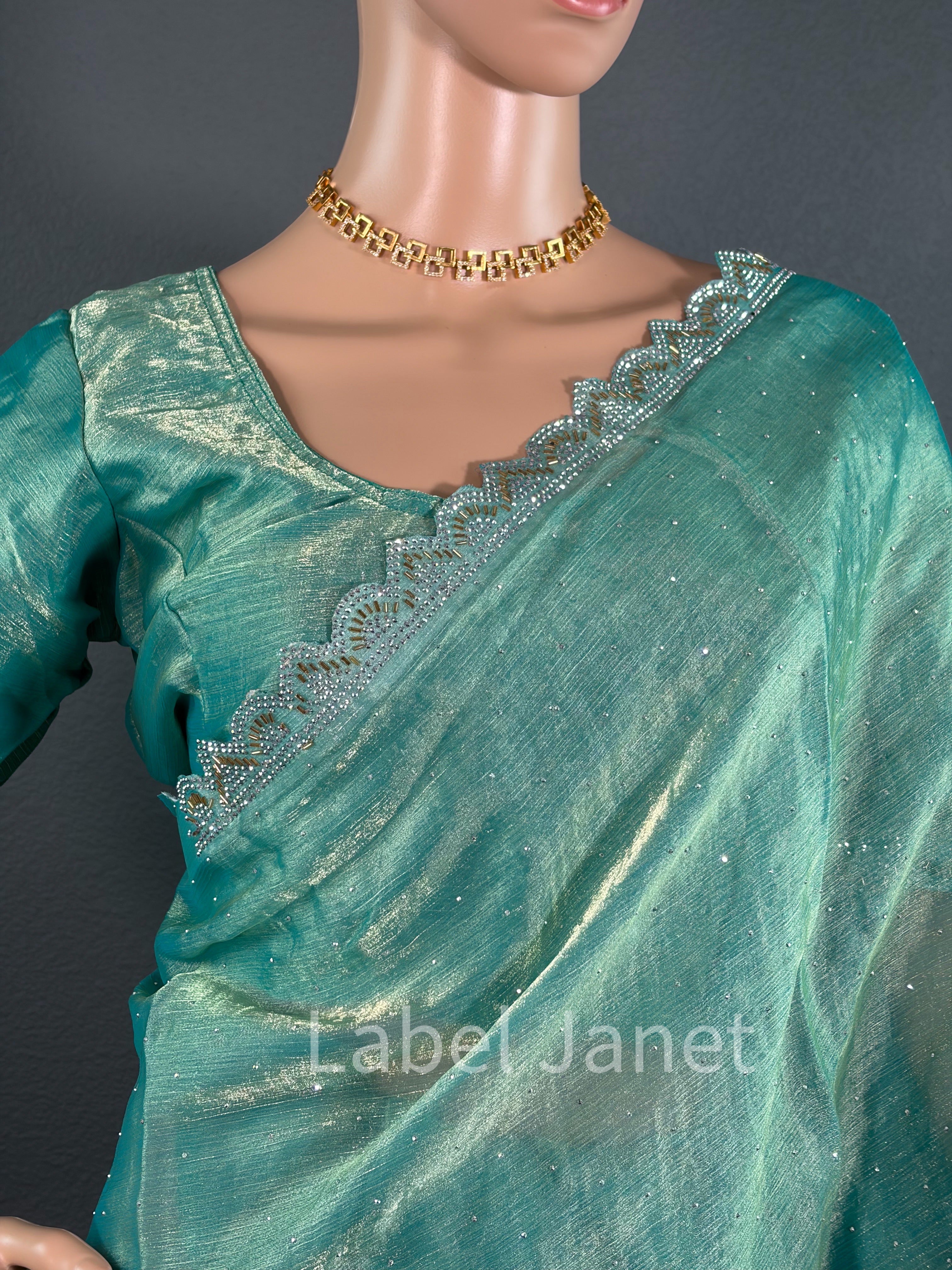 Avacado Glow up - Green space silk saree