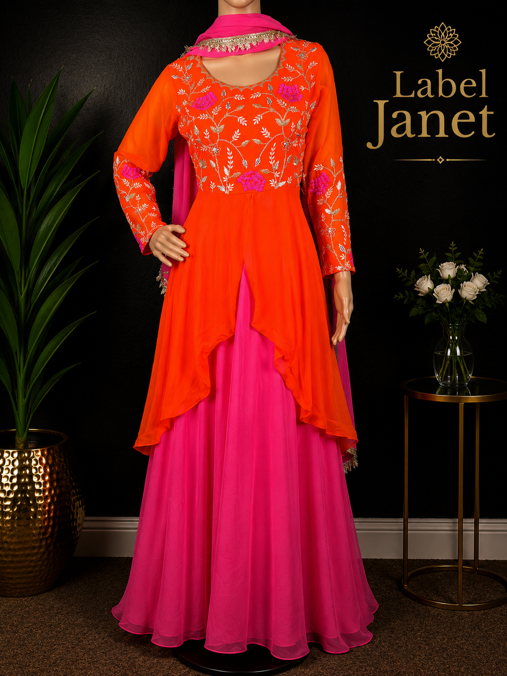 Fanta queen - Dual shaded Anarkali gown (M up to L)
