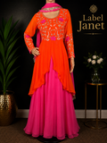 Fanta queen - Dual shaded Anarkali gown (M up to L)