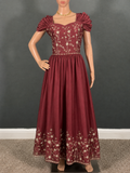 Rosewood Royalty - Peach Satin Maxi (L up to XL)