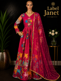 Red Kalamkari - KALAMKARI Anarkali gown for women (M up to L)