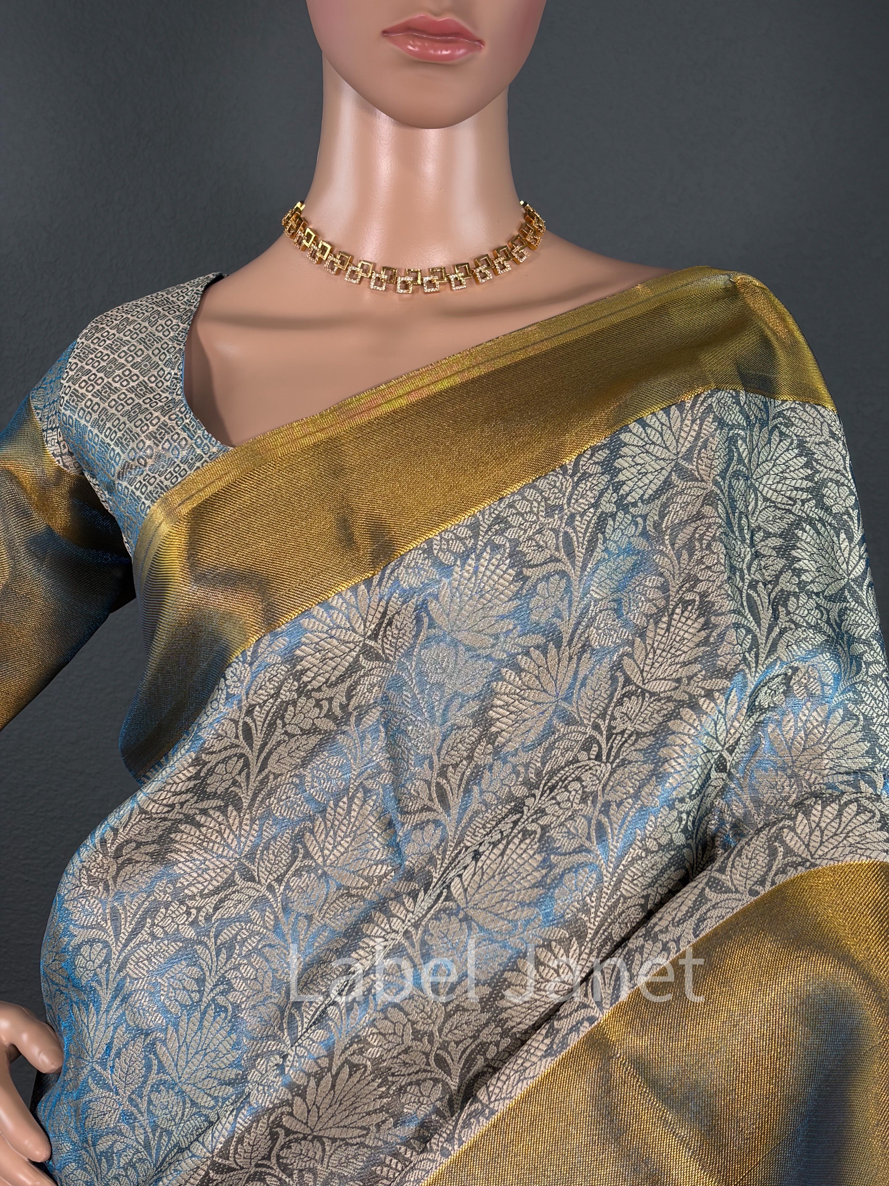 Banarasi Katan Silk Saree with Stitched Blouse | Alterable(36" - 42")
