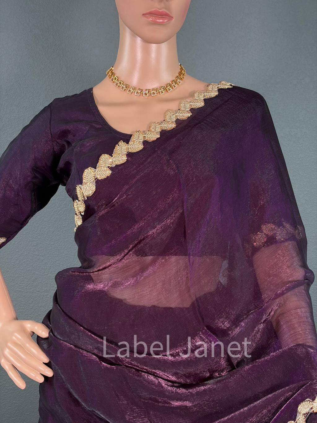 Royal Wine Drape - Wine Space silk saree