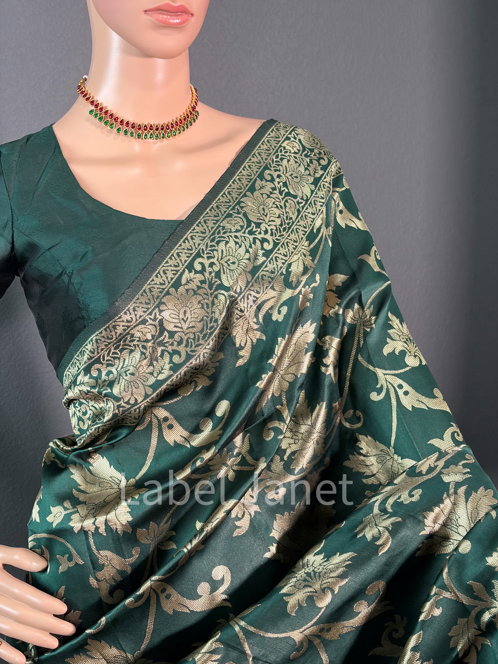 Royal Leaf - Green Banarasi Saree