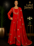 Chandhini - Orange Anarkali Gown for women (L up to XL)