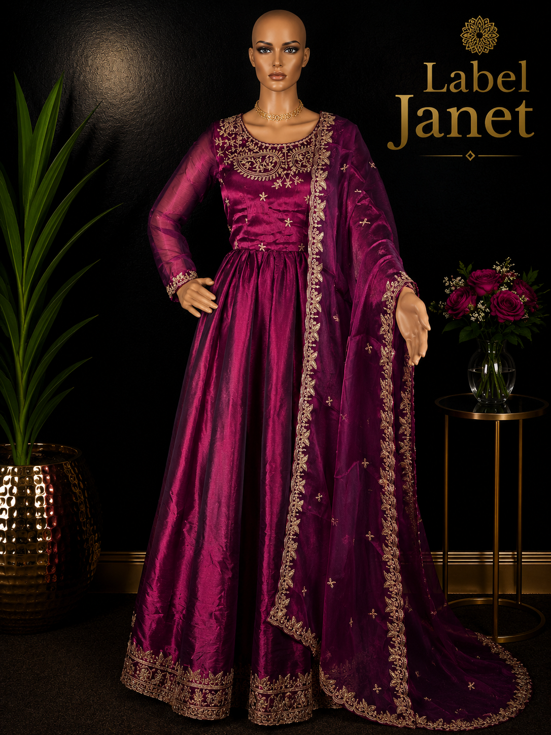Maroon Dream - Anarkali gown for women (M up toL)