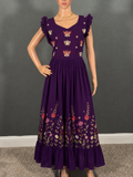 Purple Wing - Purple Georgette Maxi (M up to L)