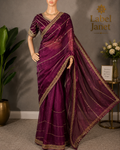 Plum Glam - Purple Designer Saree