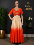 Tropical Sunset - Dual Shaded Maxi Dress (L - XL)