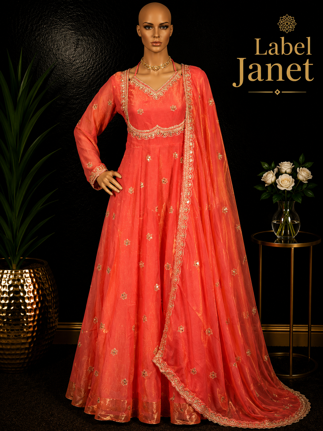 Mango Mohini - Long Anarkali Gown for women (XL - 42")