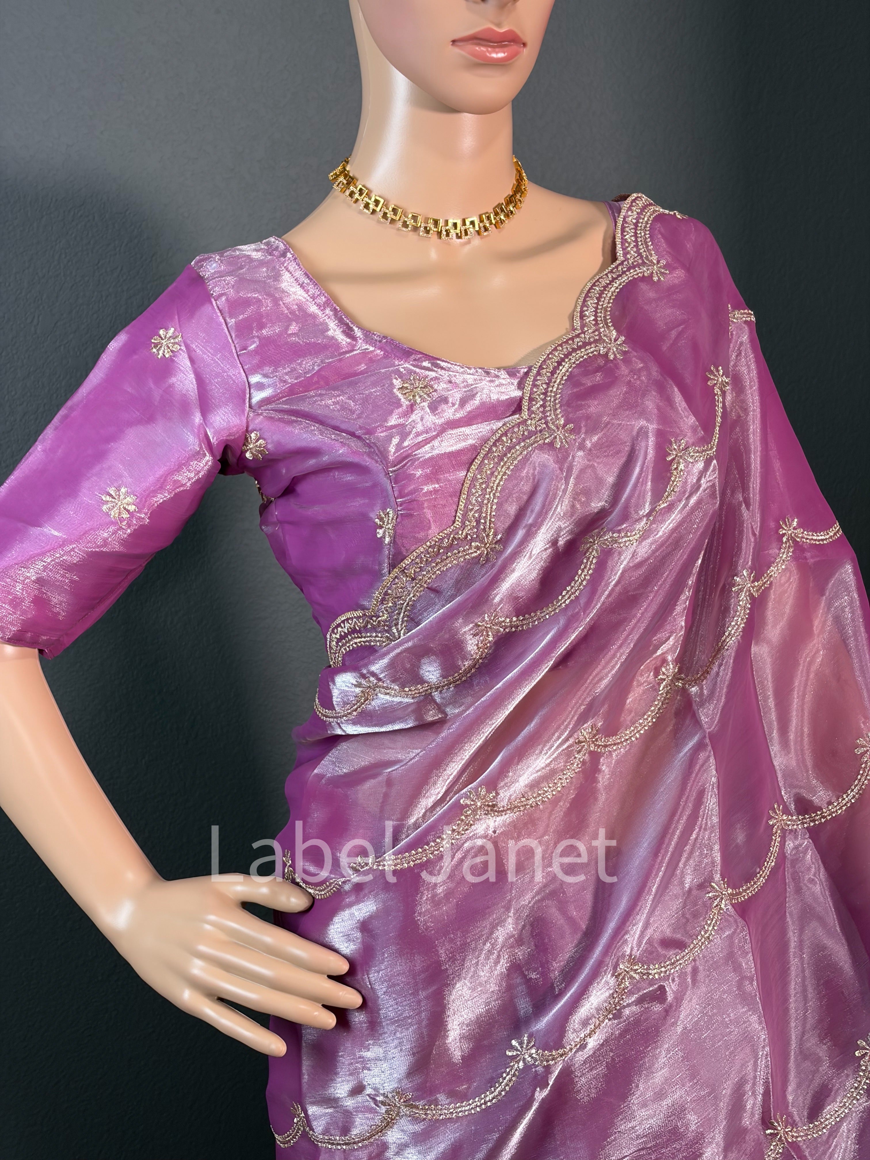 Soft Lilac Stiletto - Party wear jimmy choo saree