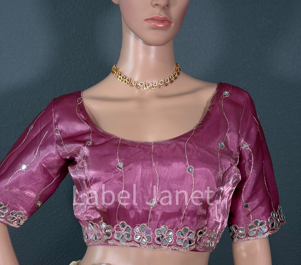 Bubblegum blush - Pink Jimmy Choo saree with blouse