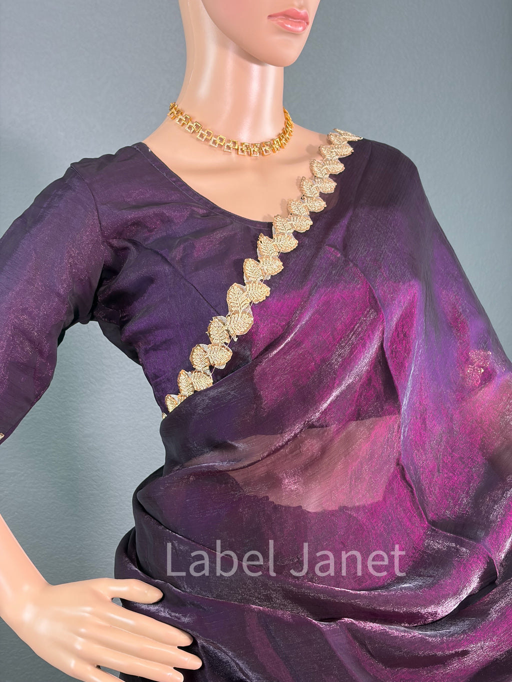 Royal Wine Drape - Wine Space silk saree