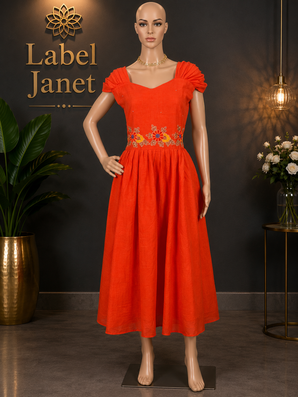 Tangerine Tango - Orange Cotton Maxi (M up to L)