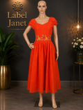 Tangerine Tango - Orange Cotton Maxi (M up to L)