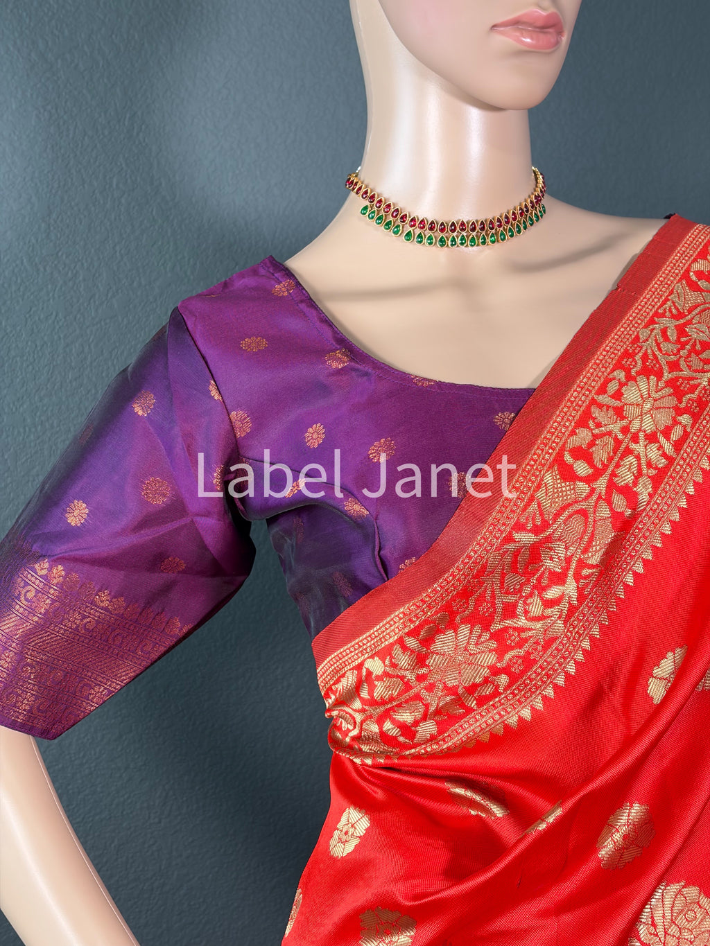 Ruby Bloom Chanderi Silk Saree