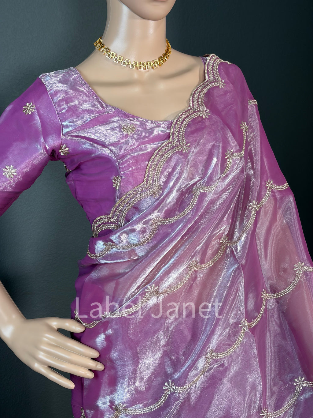 Soft Lilac Stiletto - Party wear jimmy choo saree