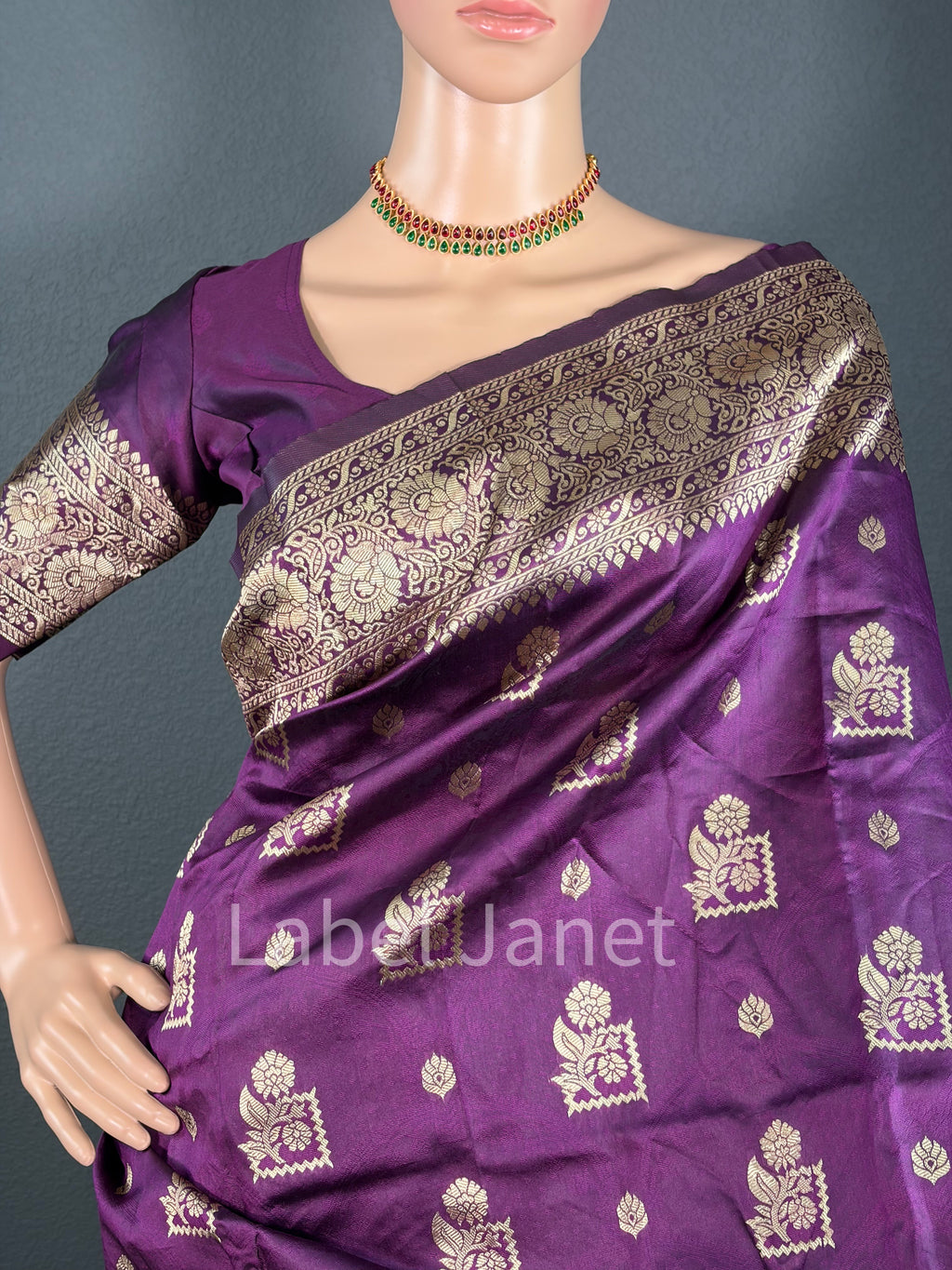 Plum Royale Heritage - Purple Banarasi Saree