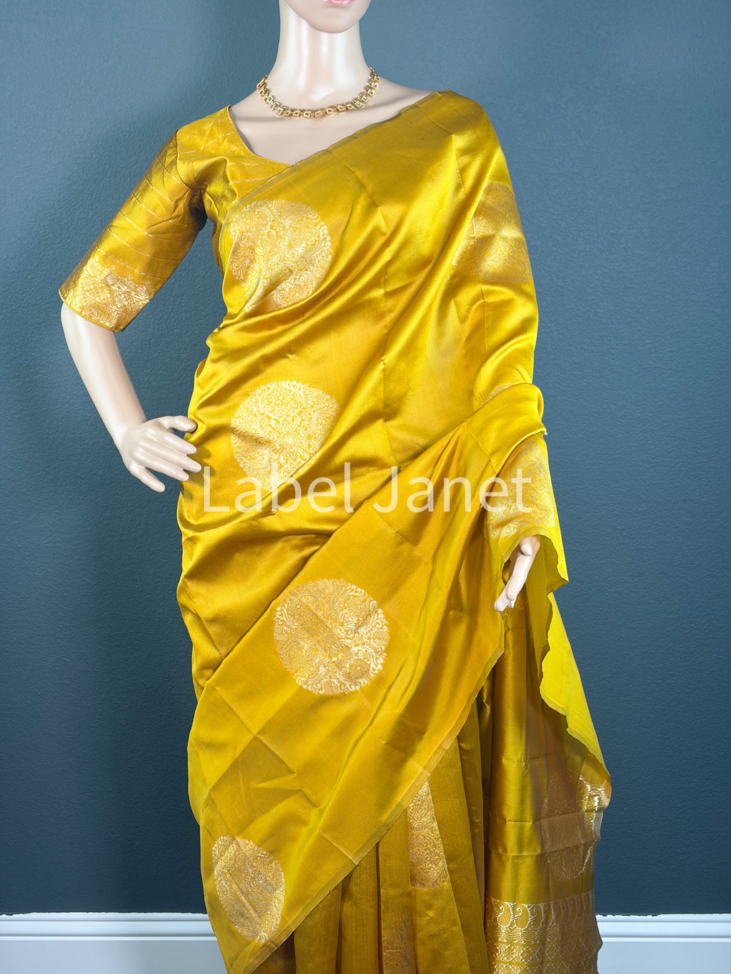 Banarasi Soft Silk Saree with Stitched Blouse | Alterable (36" -42")