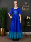 Bluebird Serenade - Dual Shaded Cotton Maxi (L up to XL)