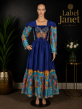 Blue Butterfly - Butterfly Maxi Dress for women (L up to XL)