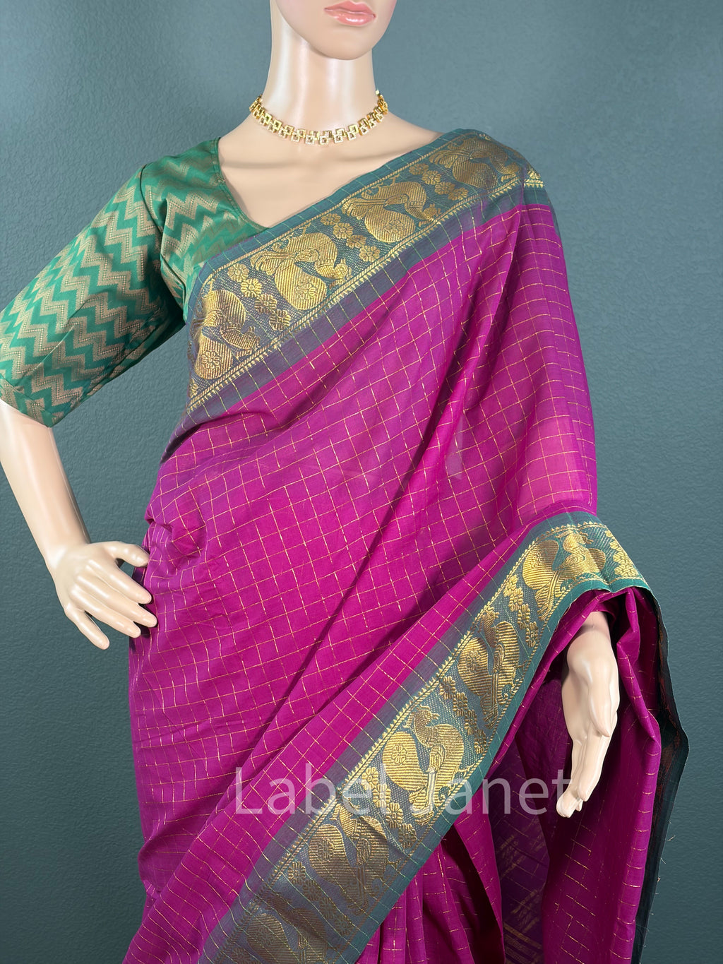 Cool Cotton Diva - Chettinadu cotton saree with blouse