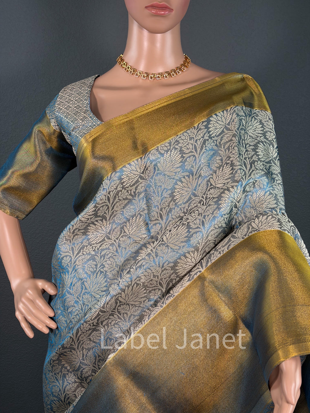 Banarasi Katan Silk Saree with Stitched Blouse | Alterable(36" - 42")
