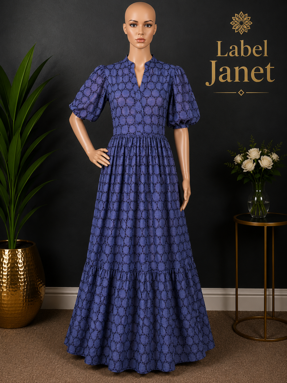 Navy Nebula - Blue Hakoba Cotton Maxi (M up to L)