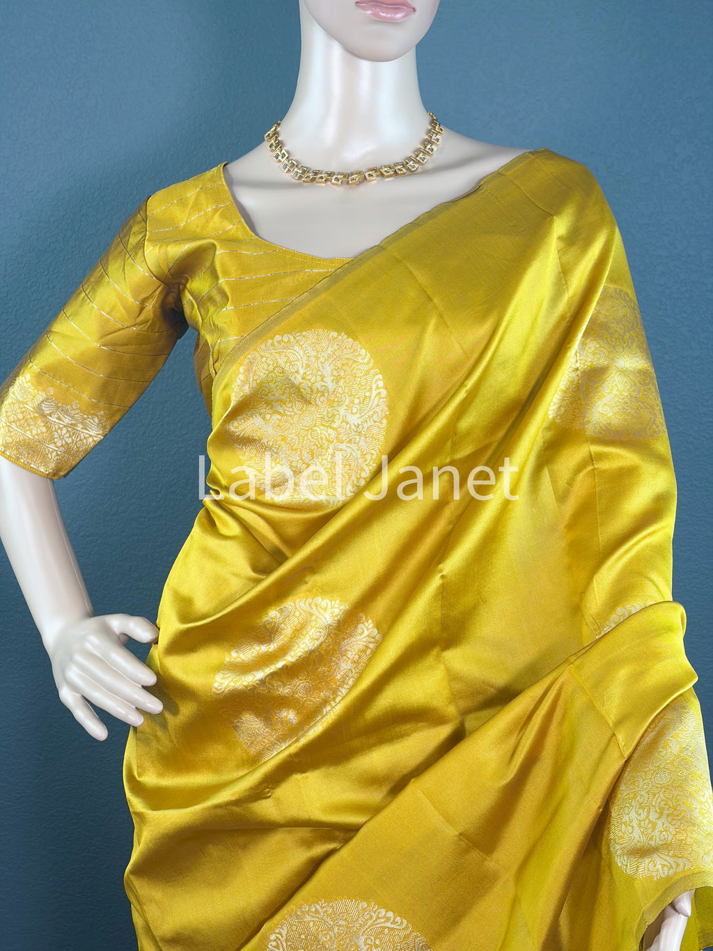 Banarasi Soft Silk Saree with Stitched Blouse | Alterable (36" -42")