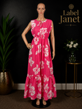 Panchu Mittai - Pink Sleeveless Maxi dress for women (L up to XL)