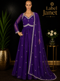 Mayura - Purple Anarkali gown for women (XL - 42")