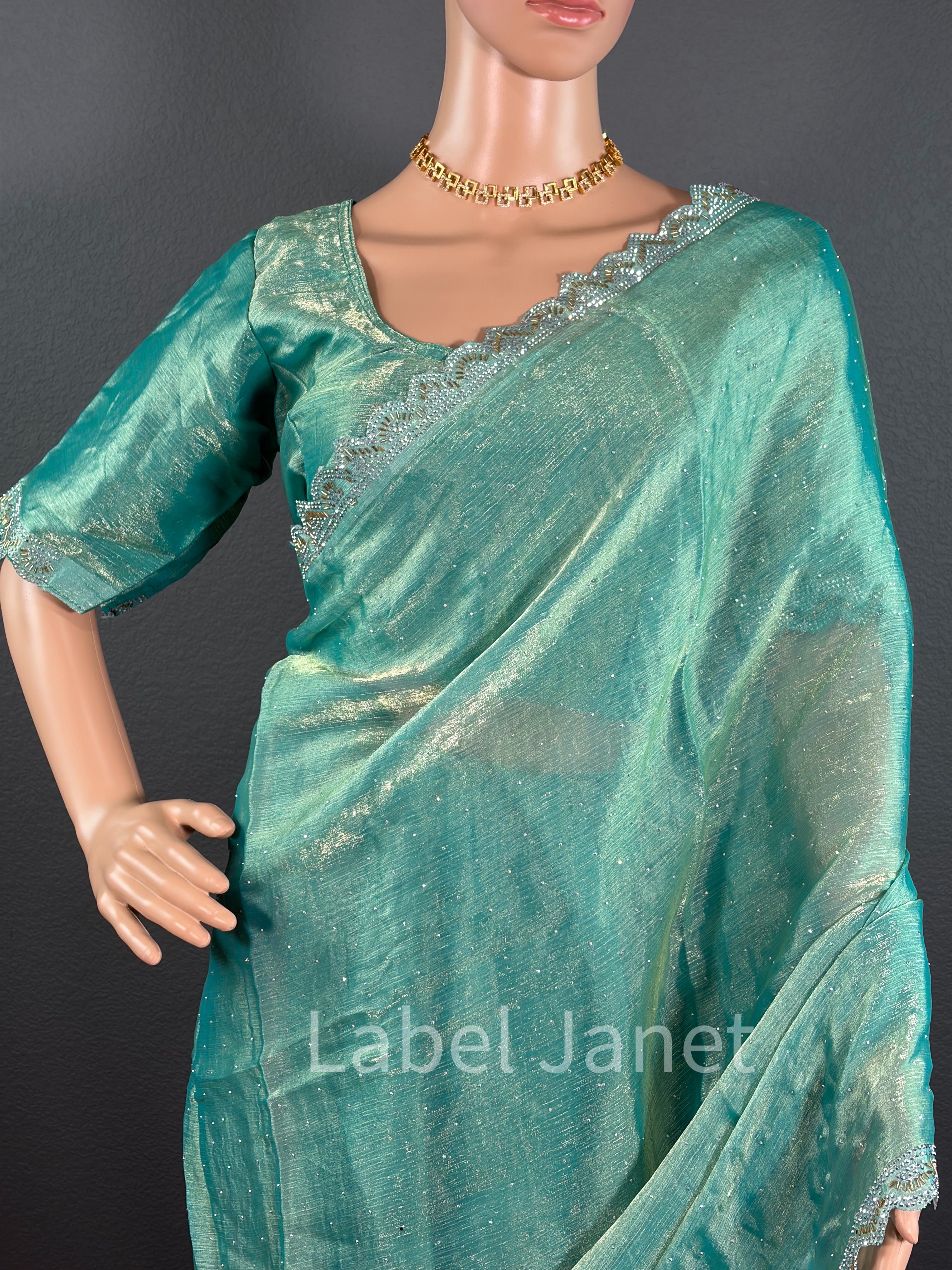 Avacado Glow up - Green space silk saree