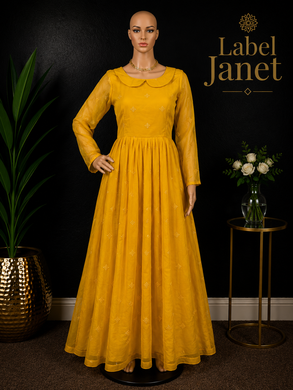 Haldi Queen - Yellow Long Sleeve Salwar Kameez for women (M up to L)