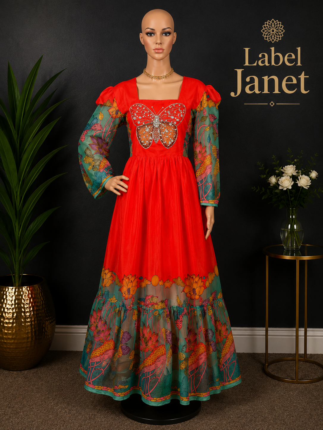 Butterfly Garden Belle - Pretty Maxi for women (M up to L)