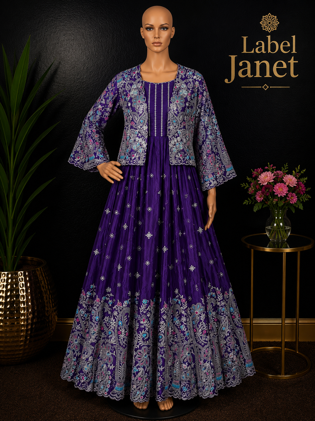 Purplia - Anarkali gown for women (XL-42")