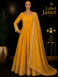 Sunshine - Yellow Anarkali Gown for Women (M up to L)