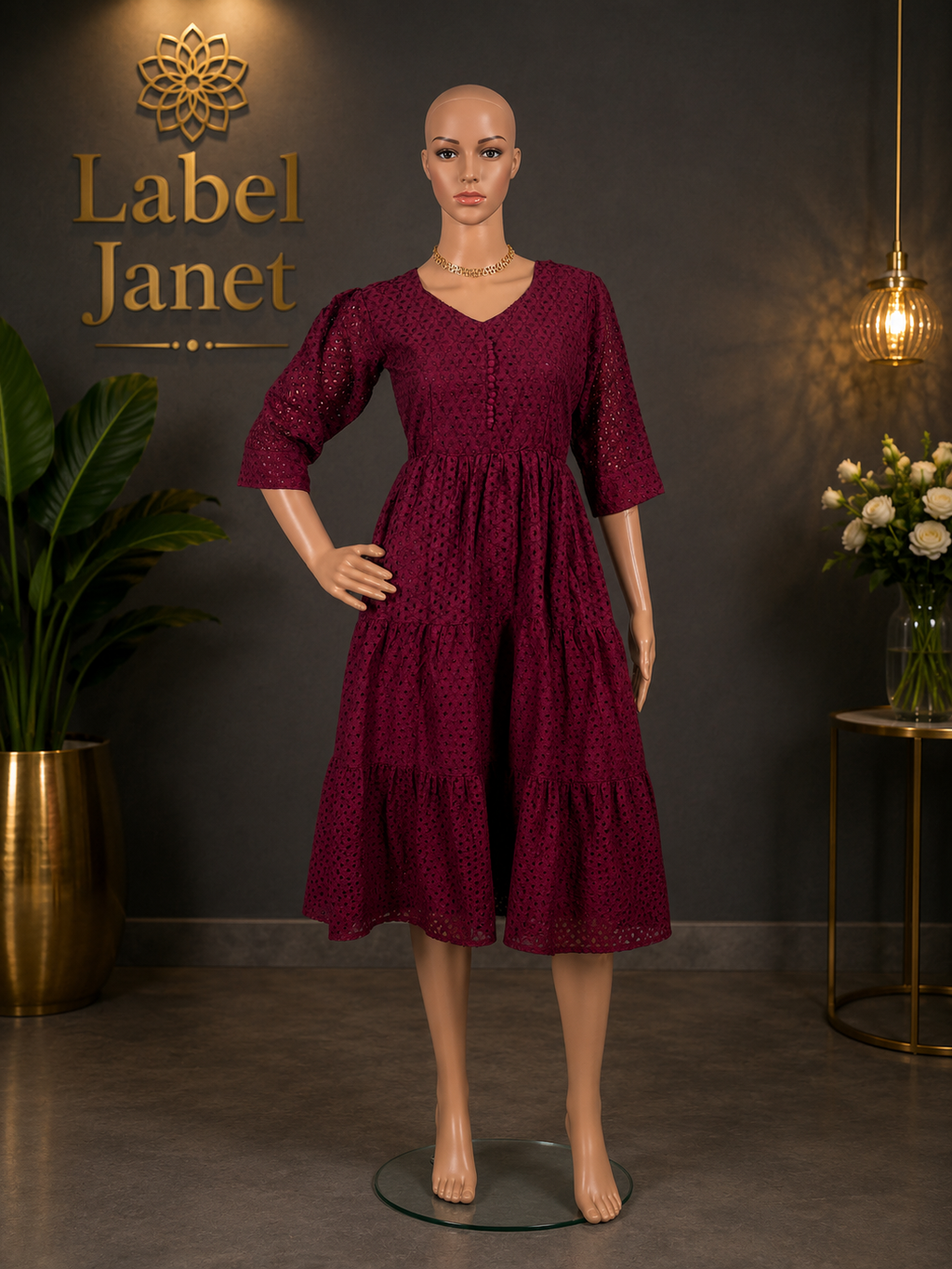 Miss Berry Bloom - Purple Hakoba Maxi Dress (M)