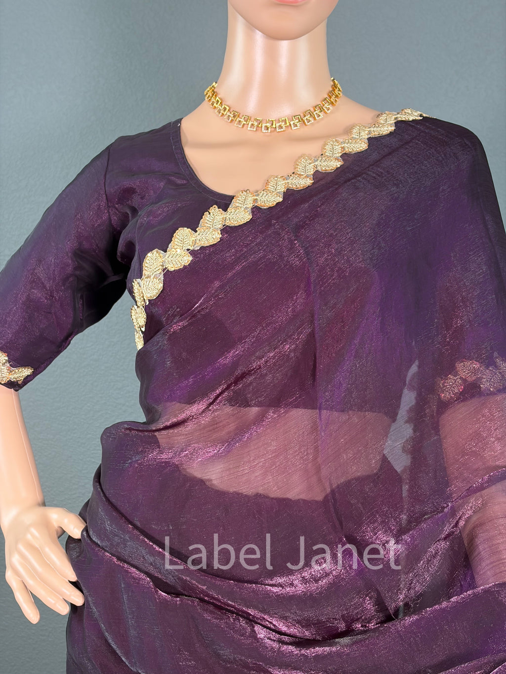 Royal Wine Drape - Wine Space silk saree