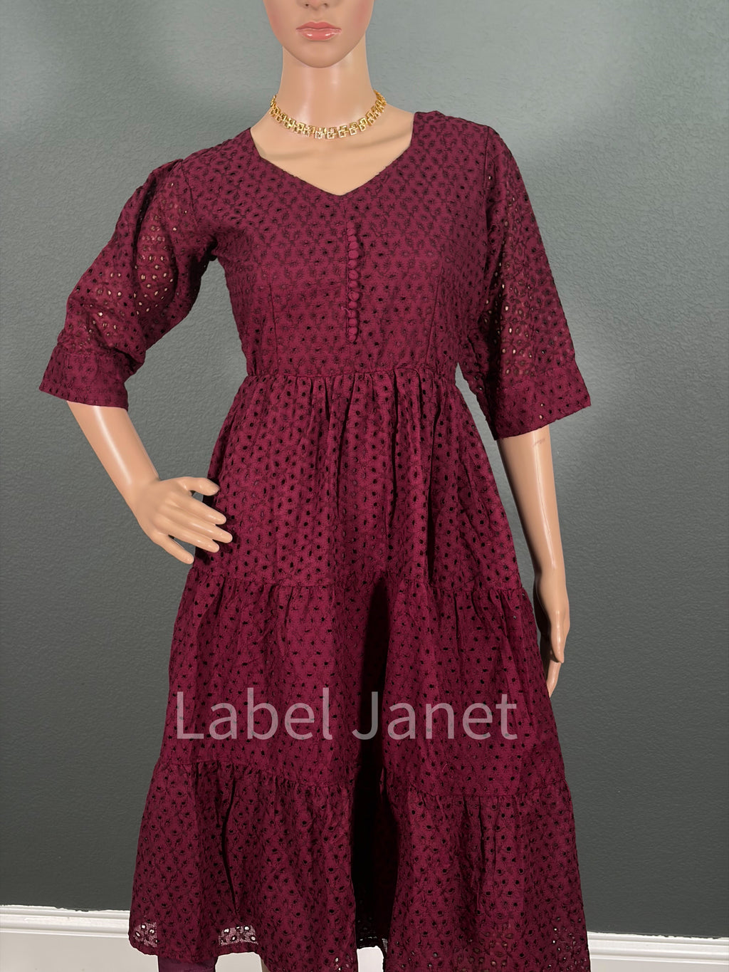 Miss Berry Bloom - Purple Hakoba Maxi Dress (M)
