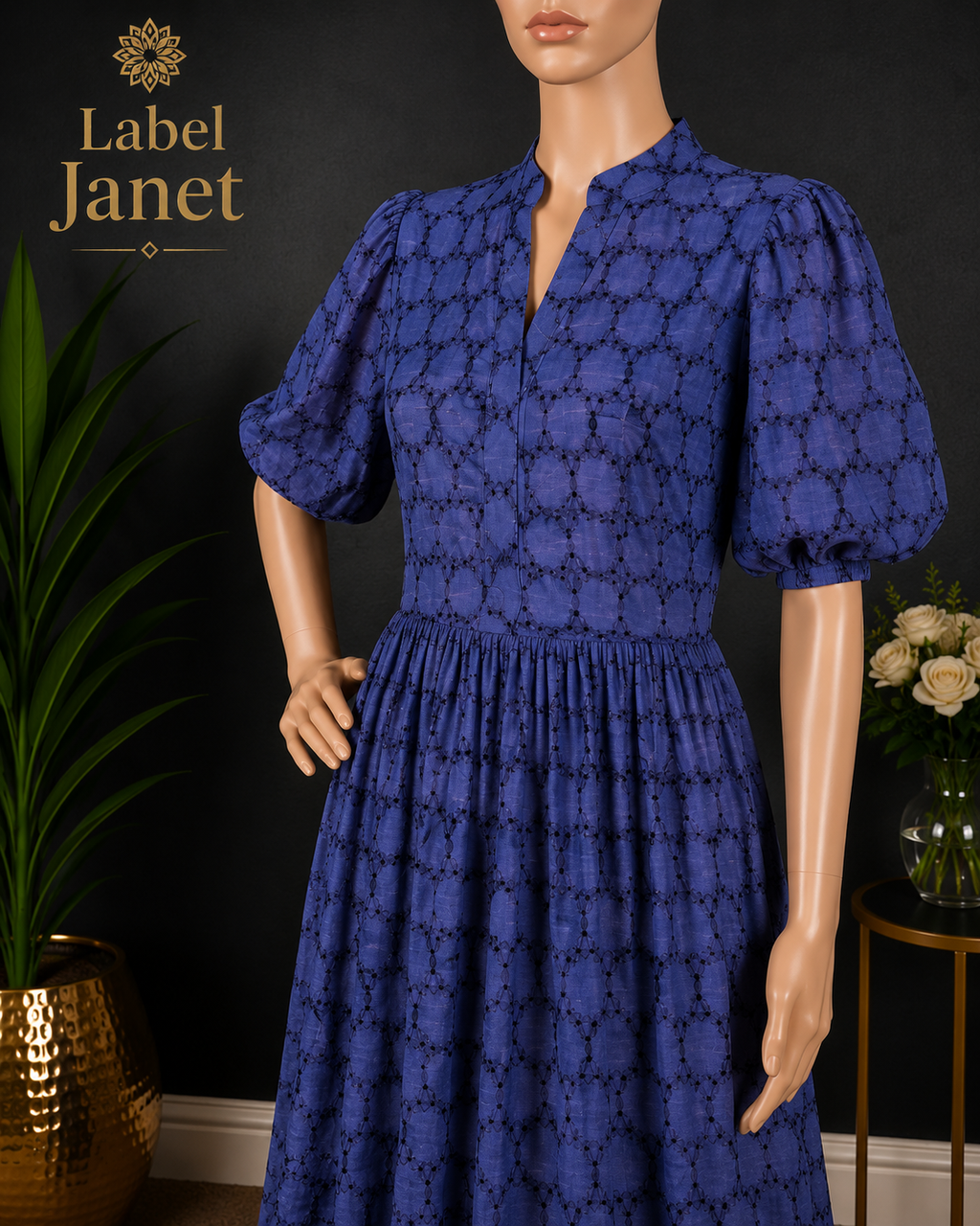 Navy Nebula - Blue Hakoba Cotton Maxi (M up to L)