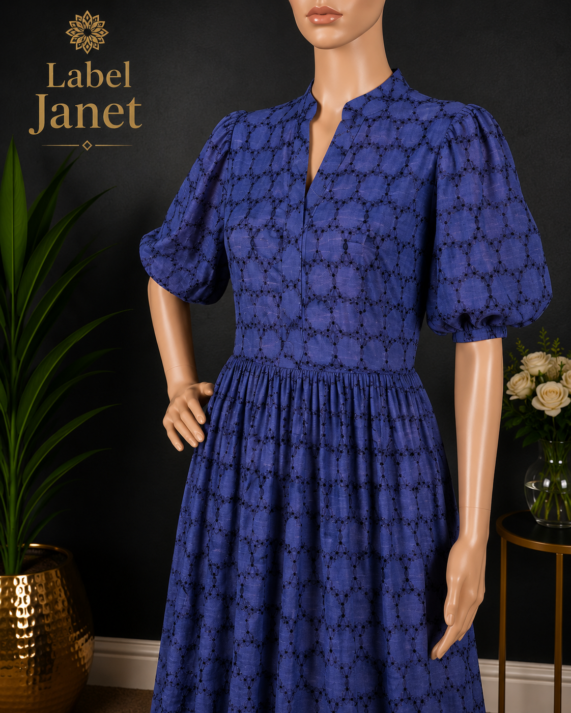 Navy Nebula - Blue Hakoba Cotton Maxi (M up to L)