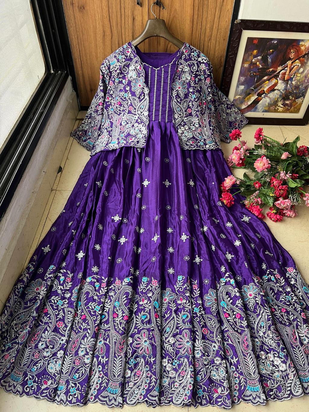 Purplia - Anarkali gown for women (XL-42")