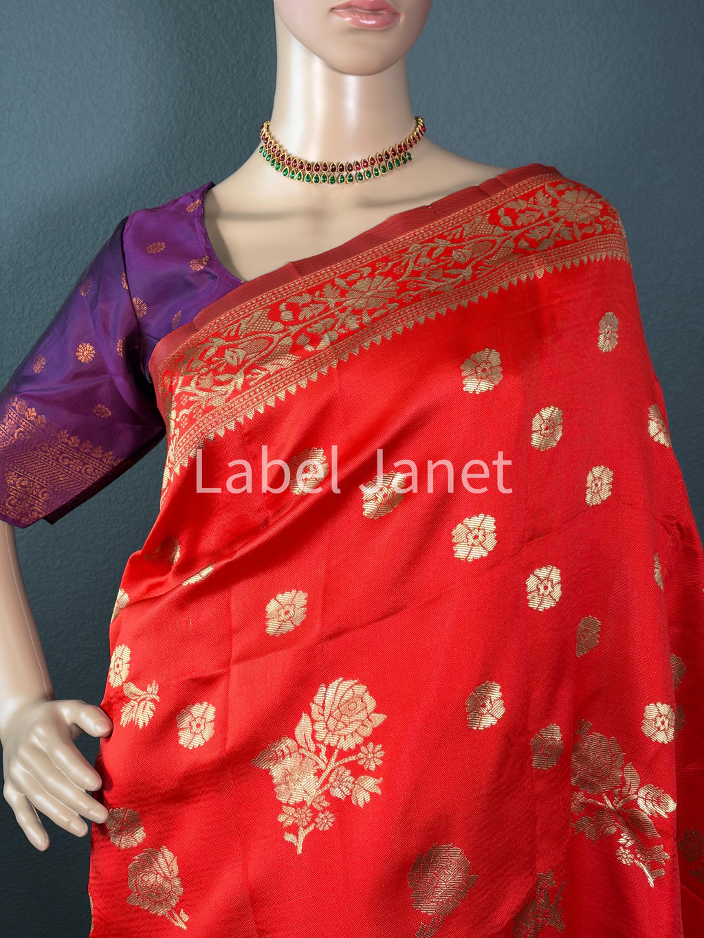 Ruby Bloom Chanderi Silk Saree
