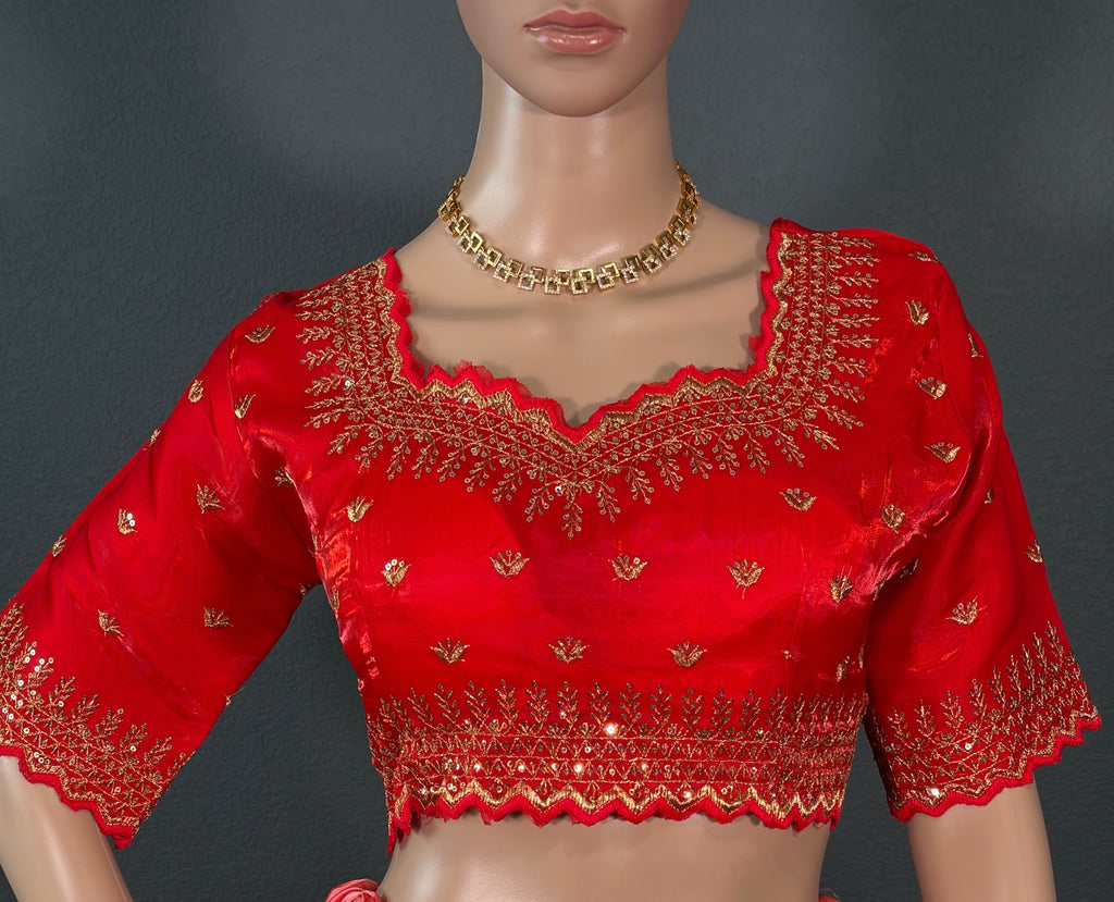 Red Romance - Designer Jimmy Choo saree