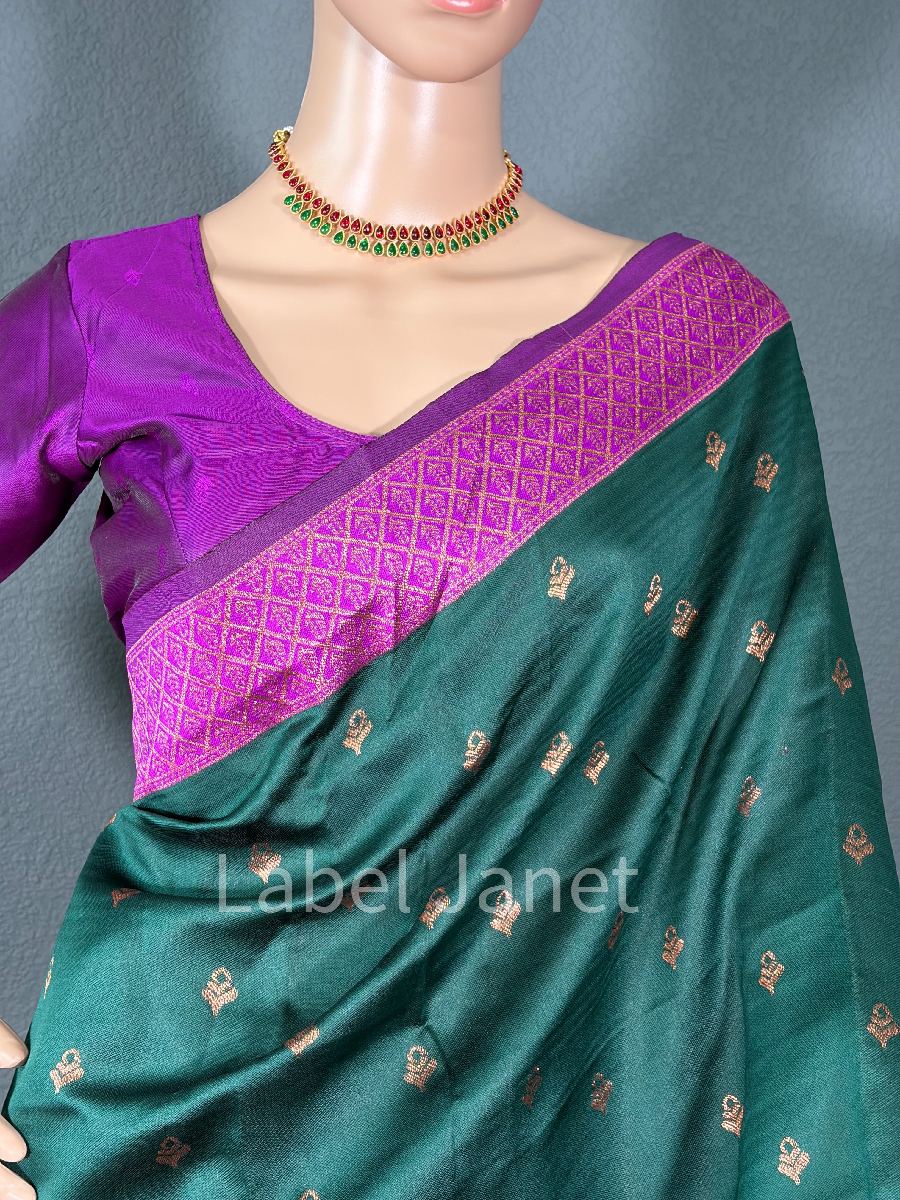 Parrot Pop Saree - Kota silk saree