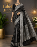 Black Magic Wave - Black Banarasi Saree