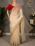 Creamy Luxy - Designer Jimmy Choo Saree