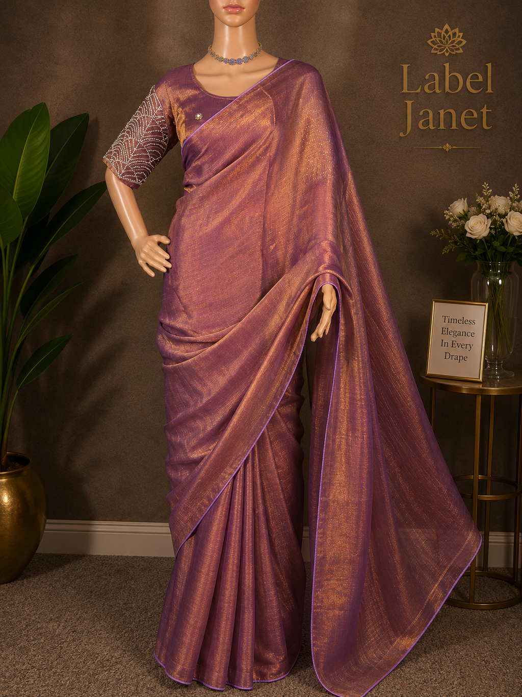 Rose Quartz Elegance - Plain Space silk
