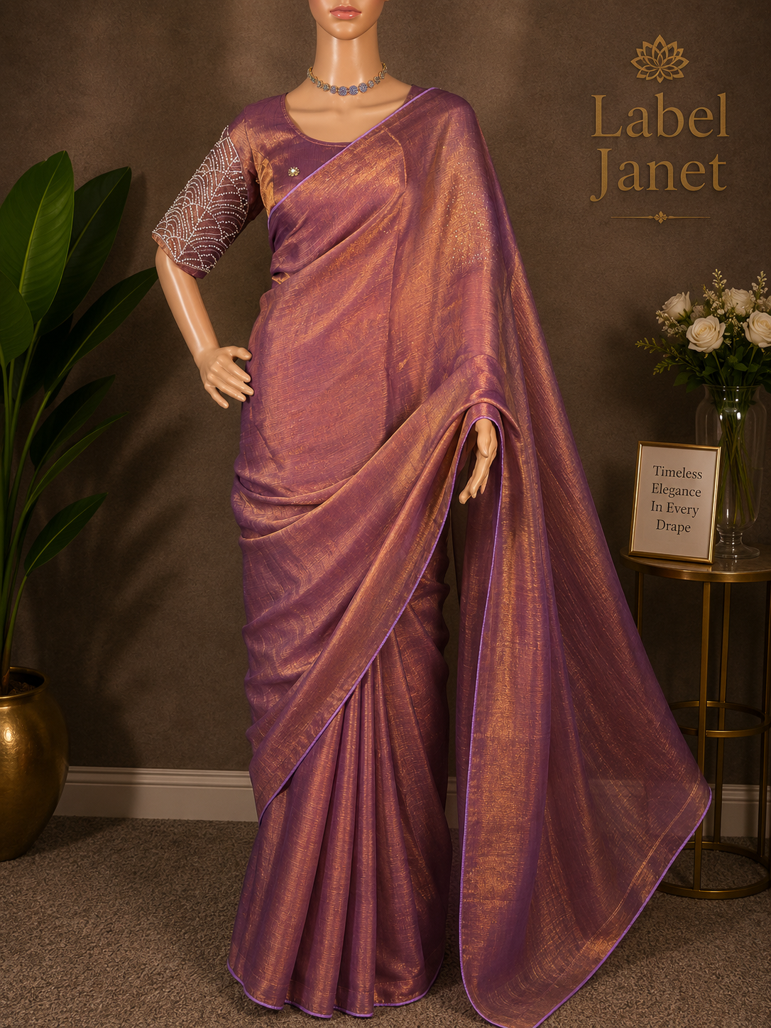 Rose Quartz Elegance - Plain Space silk
