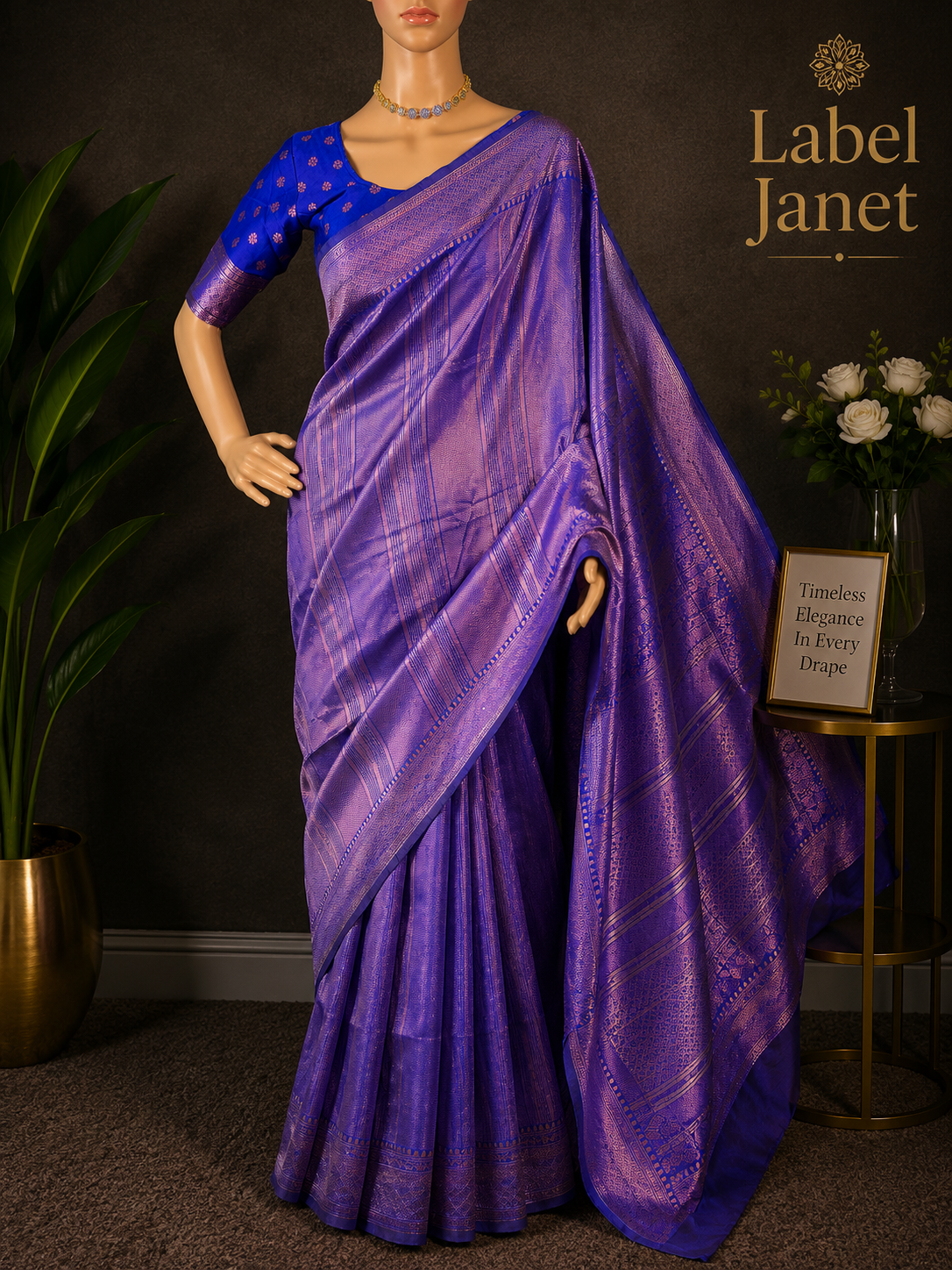 Deep Blue Drama Queen - Kubera soft silk